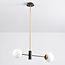 Lampe suspendue design Danley, 2-lumières - blanc laiteux