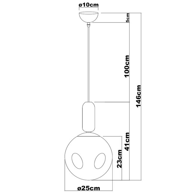 Lampe suspendue à 1 lumière Lewis avec verre ondulé - or