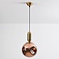 Suspension Lewis - verre ondulé or rosé