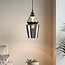 Suspension Sofie - globe Art déco allongé en verre fumé