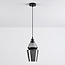 Suspension Sofie - globe Art déco allongé en verre fumé