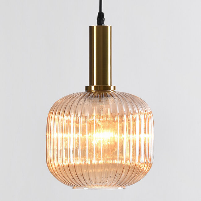 Lampe suspendue à 1 lumière Sita - verre large