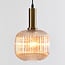 Suspension Sita - globe large en verre nervuré