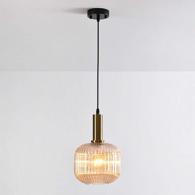 Lampe suspendue à 1 lumière Sita - verre large