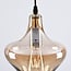 Lampe suspendue à 1 lumière Trinidad avec verre ambré - variante 3