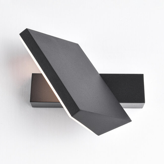 Applique noire orientable pour l'extérieur - Argento