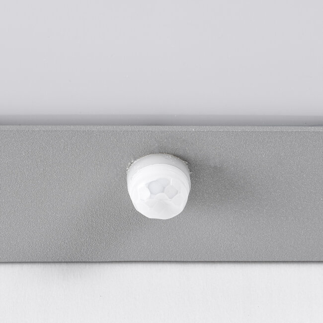 Applique murale extérieure Onyx avec détecteur - argent avec LED intégrée