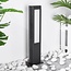 Lampe d'extérieur sur pied Stein noire à LED intégrée