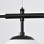 Suspension Hepta 7 lumières en verre opalin - noir