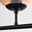 Suspension Hepta 7 lumières en verre ambré - noir