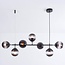Suspension Hepta 7 lumières en verre fumé - noir
