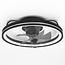 Ventilateur de plafond noir avec fonction été/hiver et lumière réglable - Ikaros