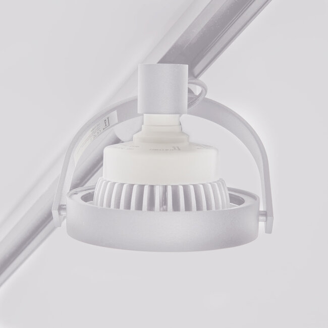 Kit rail monophasé de 1,5 mètre et spots Skaly, blanc