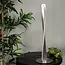 Lampe de table design torsadée Rizar en nickel satiné