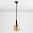 Suspension à 1 lumière verre ambré Mala - verre sphérique