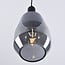 Suspension Mala - globe allongé en verre fumé