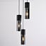 Suspension à 3 lumières Ela - verre fumé et noir