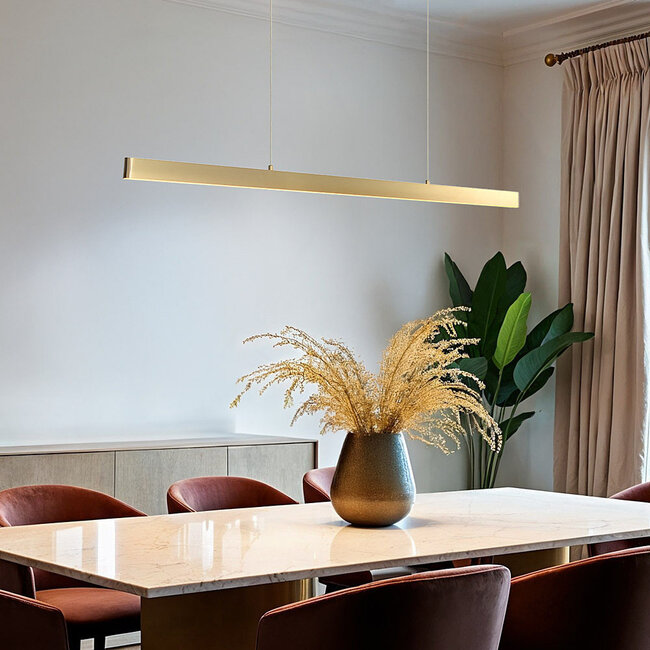 Lampe suspendue minimaliste Ami avec LED à 3 niveaux de gradation - or