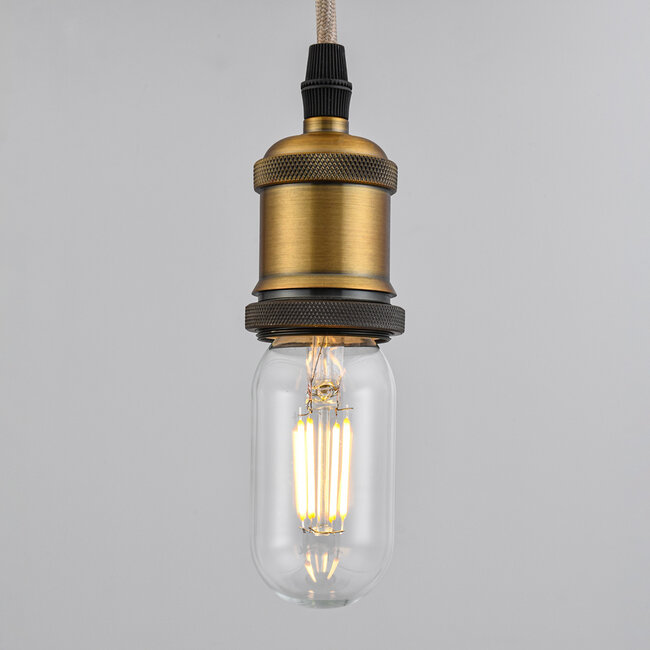 Ampoule tube LED E27 dimmable, verre transparent 11 cm (2700K)