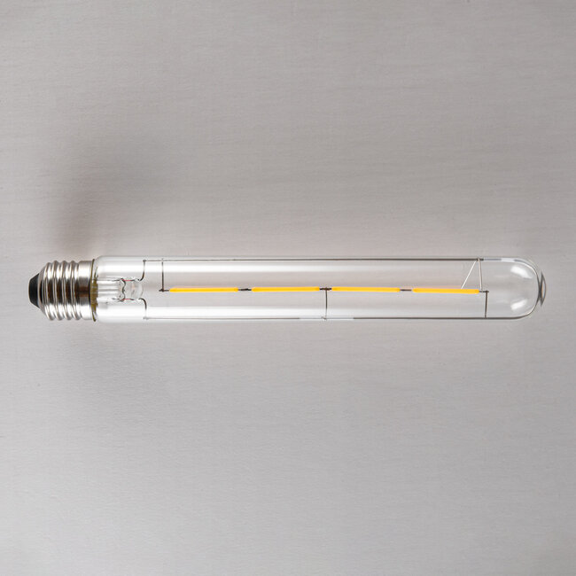Ampoule tube LED E27 dimmable en verre clair avec filament, 4 W, 2700 K, 22,5 cm