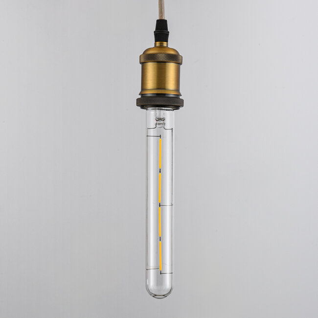 Ampoule tube LED E27 dimmable en verre clair avec filament, 4 W, 2700 K, 22,5 cm