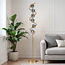 Lampadaire en spirale, 6 lumières verre fumé - Lexy