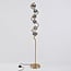 Lampadaire en spirale Lexy 6 lumières en verre fumé à effet miroir