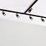 Kit rail monophasé de 3 mètres, spots Linn noirs à l’aspect acajou