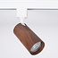Système de rail moderne monophasé de 1,5 mètre avec aspect bois de noix - Loek