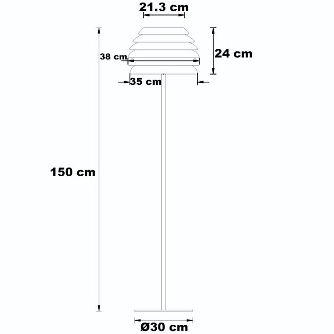 Lampe d'extérieur sur pied avec abat-jour blanc - Sym