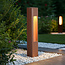 Lampe d'extérieur sur pied Velia brun rouille