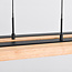 Suspension design noire avec bois clair dimmable à 3 niveaux - Liana