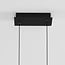 Suspension design Leia, dimmable à 3 niveaux - noire avec bois foncé