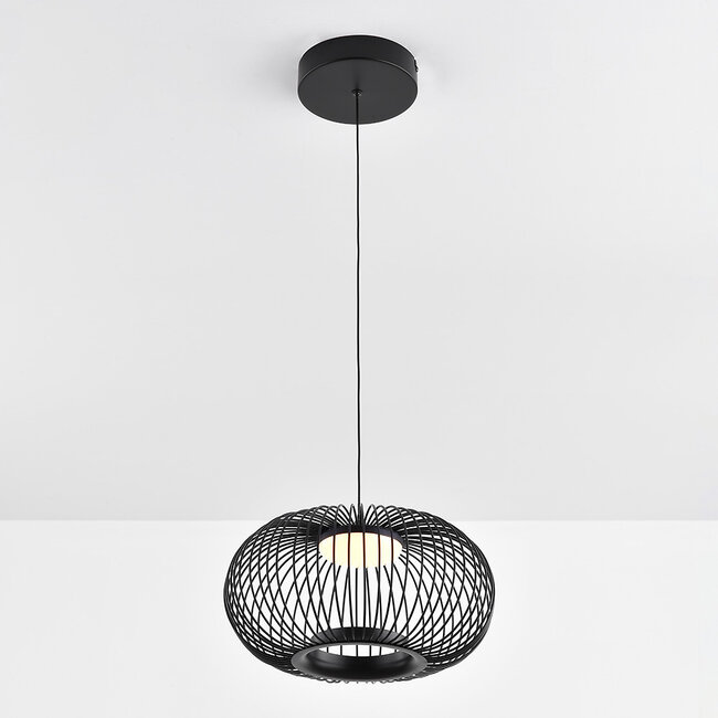 Lampe suspendue noire Kato avec gradation à 3 niveaux