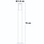 Lampe d'extérieur sur pied Leandre noire à abat-jour blanc laiteux - 76 cm