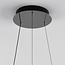 Lampe suspendue Celda avec LED à 3 niveaux de gradation en noir-chrome