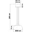 Suspension Mette - noir et verre fumé avec LED à intensité variable sur 3 niveaux