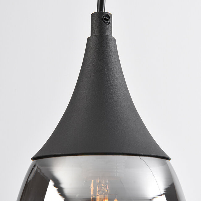 Suspension monophasée sur rail avec verre fumé effet miroir - Noi