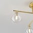 Plafonnier Nymo 4 lumières - doré et verre transparent