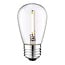 Ampoule filament LED dimmable 1 watt, verre, lot de 15 ou 25