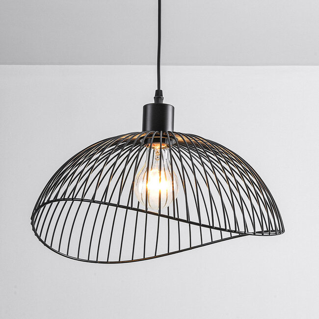 Lampe suspendue minimaliste en métal noir - Ravi