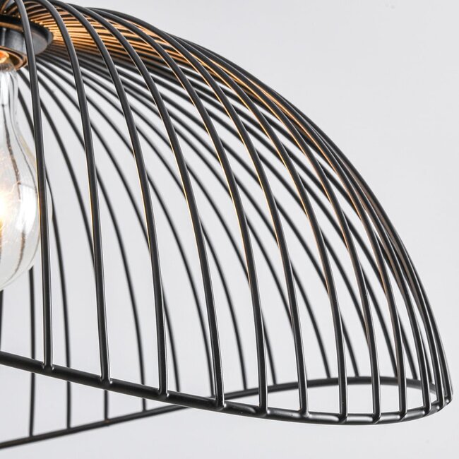 Lampe suspendue minimaliste en métal noir - Ravi