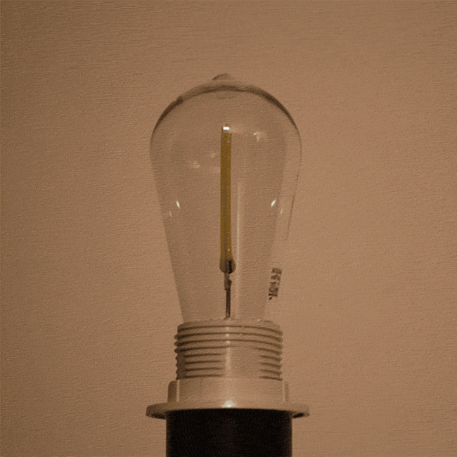 Ampoule LED E27 à effet de lumière tombante 1,5W, 6000K