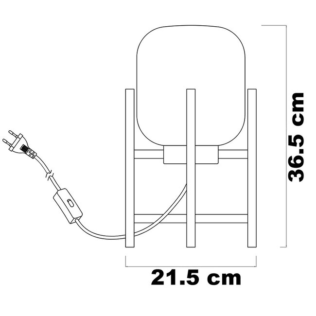 Lampe de table en verre ambré - Duuk