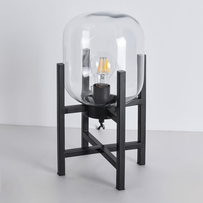 Lampe à poser Duuk en verre transparent