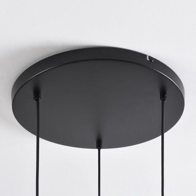 Lampe suspendue avec verre ambré et détails texturés - Kaca