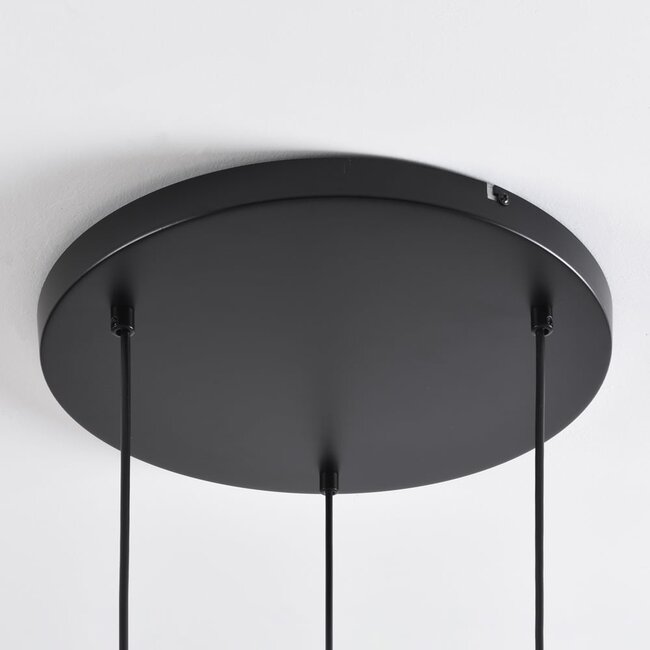 Lampe suspendue Vidro avec verre ambré et fumé - détail texturé