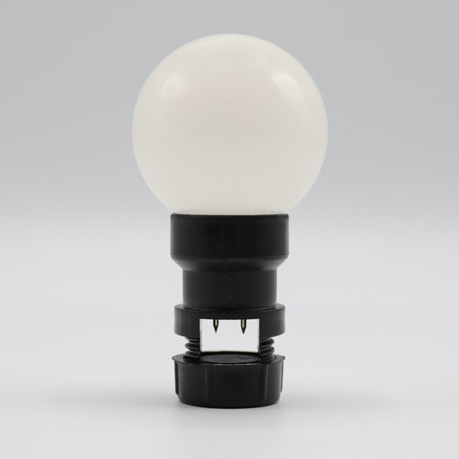 Guirlande lumineuse d'extérieur à ampoules LED opalines 1 watt