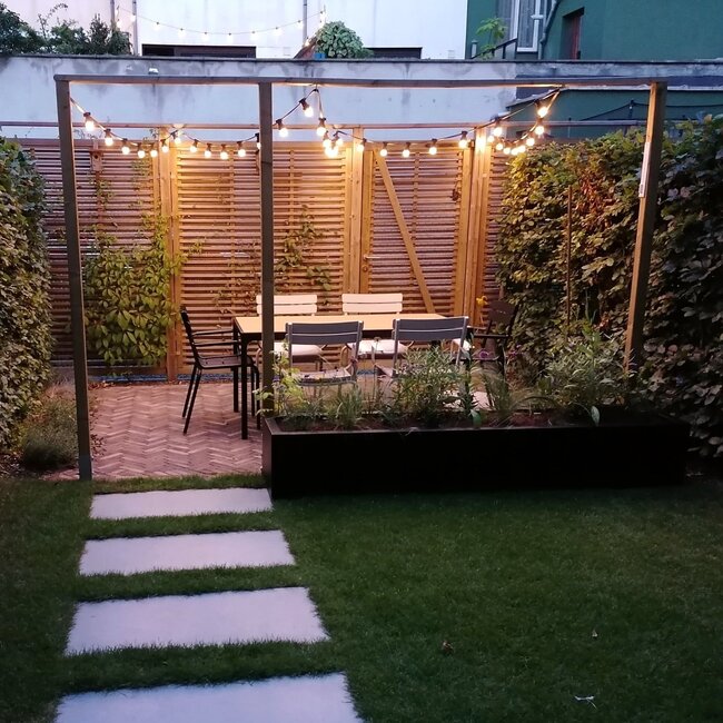 Guirlande guinguette extérieure avec ampoules LED blanc laiteux – 1 W