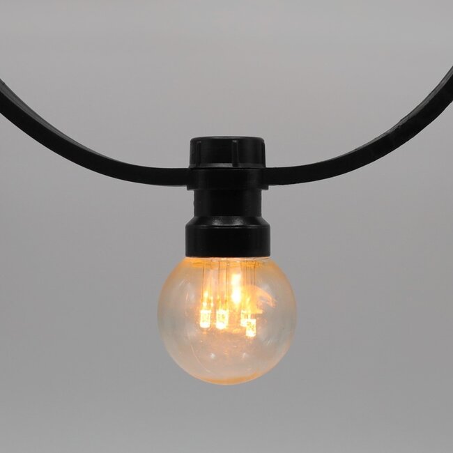 Guirlande guinguette extérieure 0,7 W avec ampoules LED blanc extra chaud